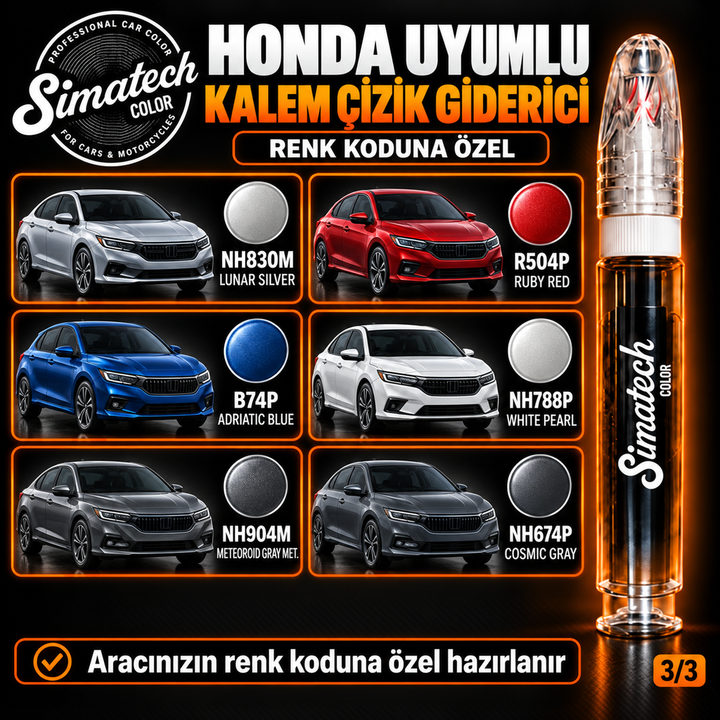 SimatechColor Honda Uyumlu Kalem Çizik Giderici