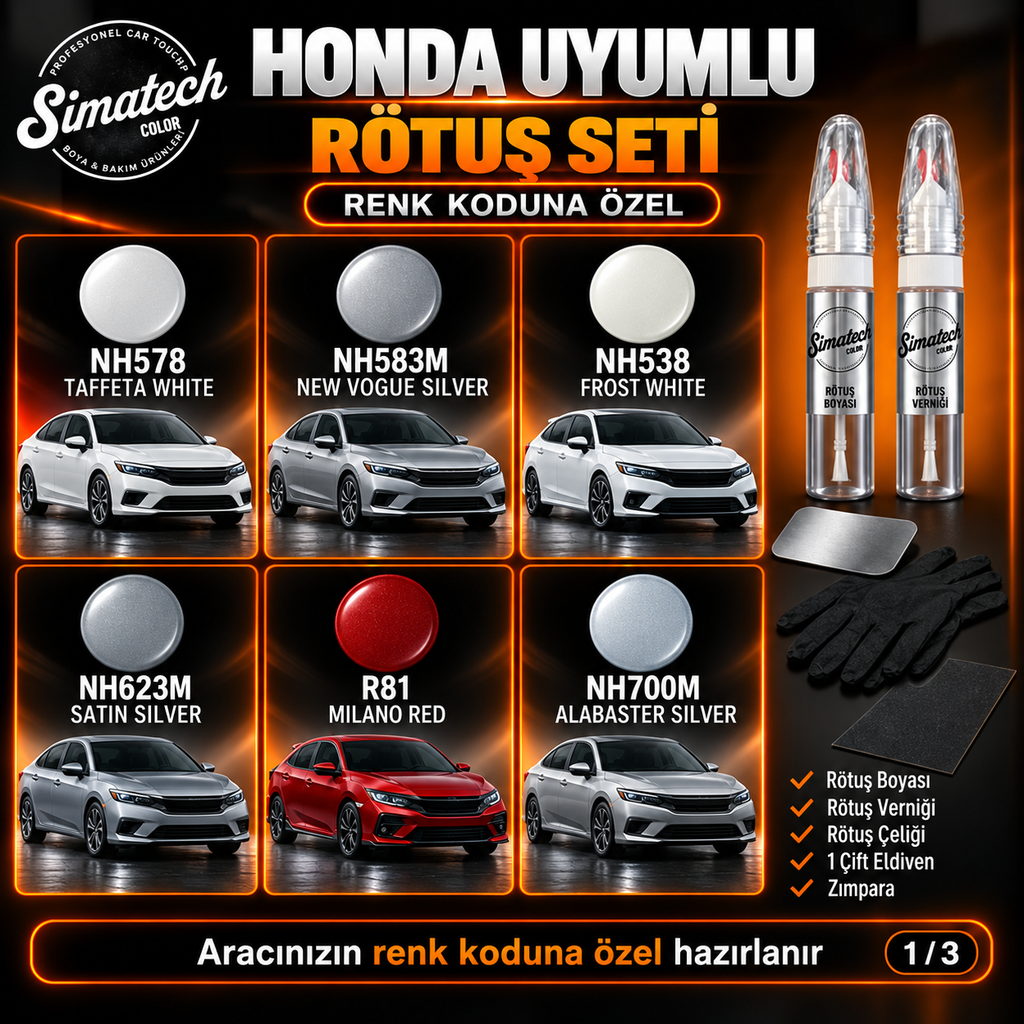 SimatechColor Honda Uyumlu Big Boss Box Rötuş Seti