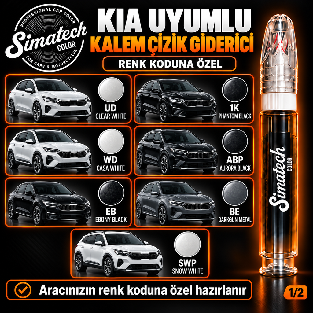 SimatechColor Kia Uyumlu Kalem Çizik Giderici
