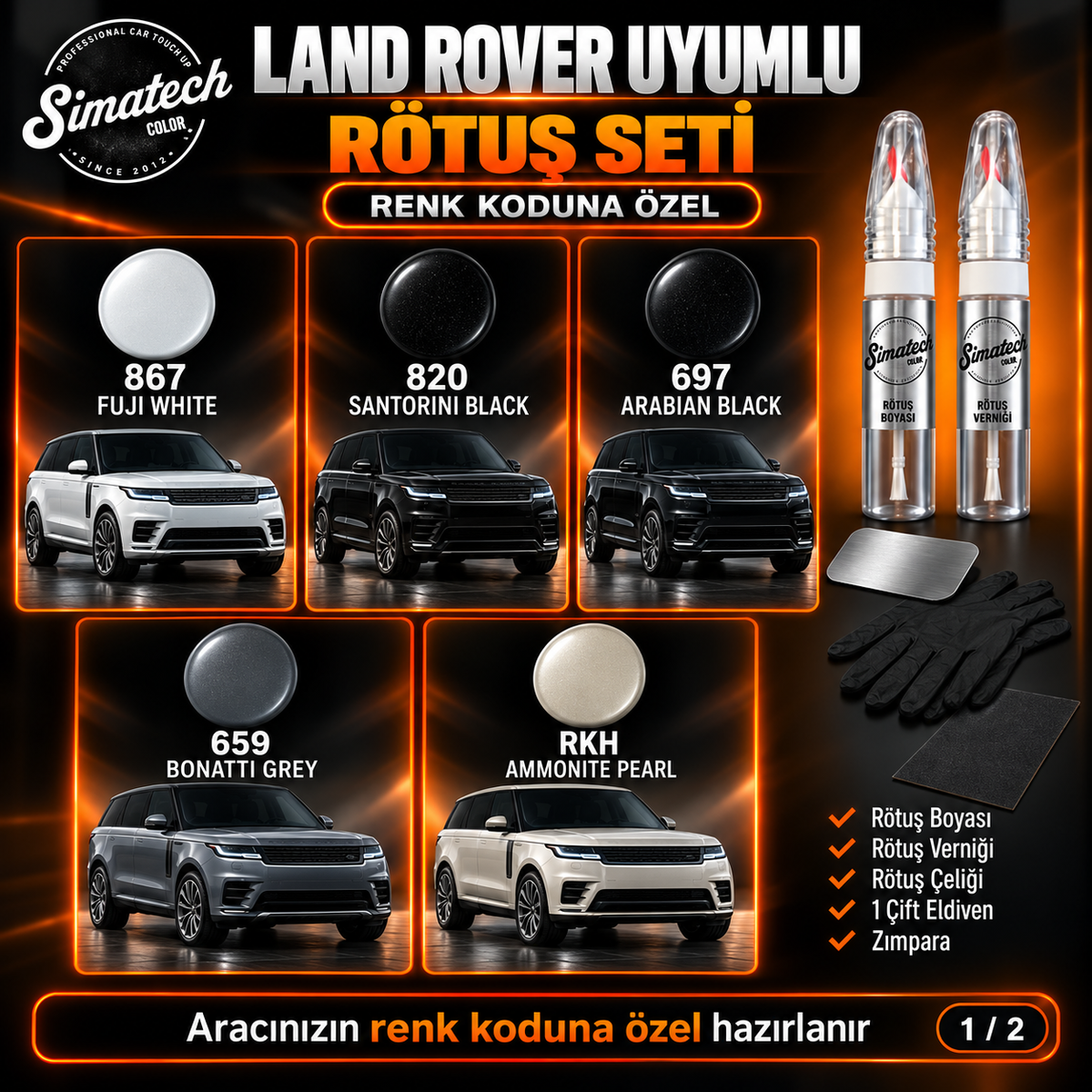 SimatechColor Land Rover Uyumlu Big Boss Box Rötuş Seti