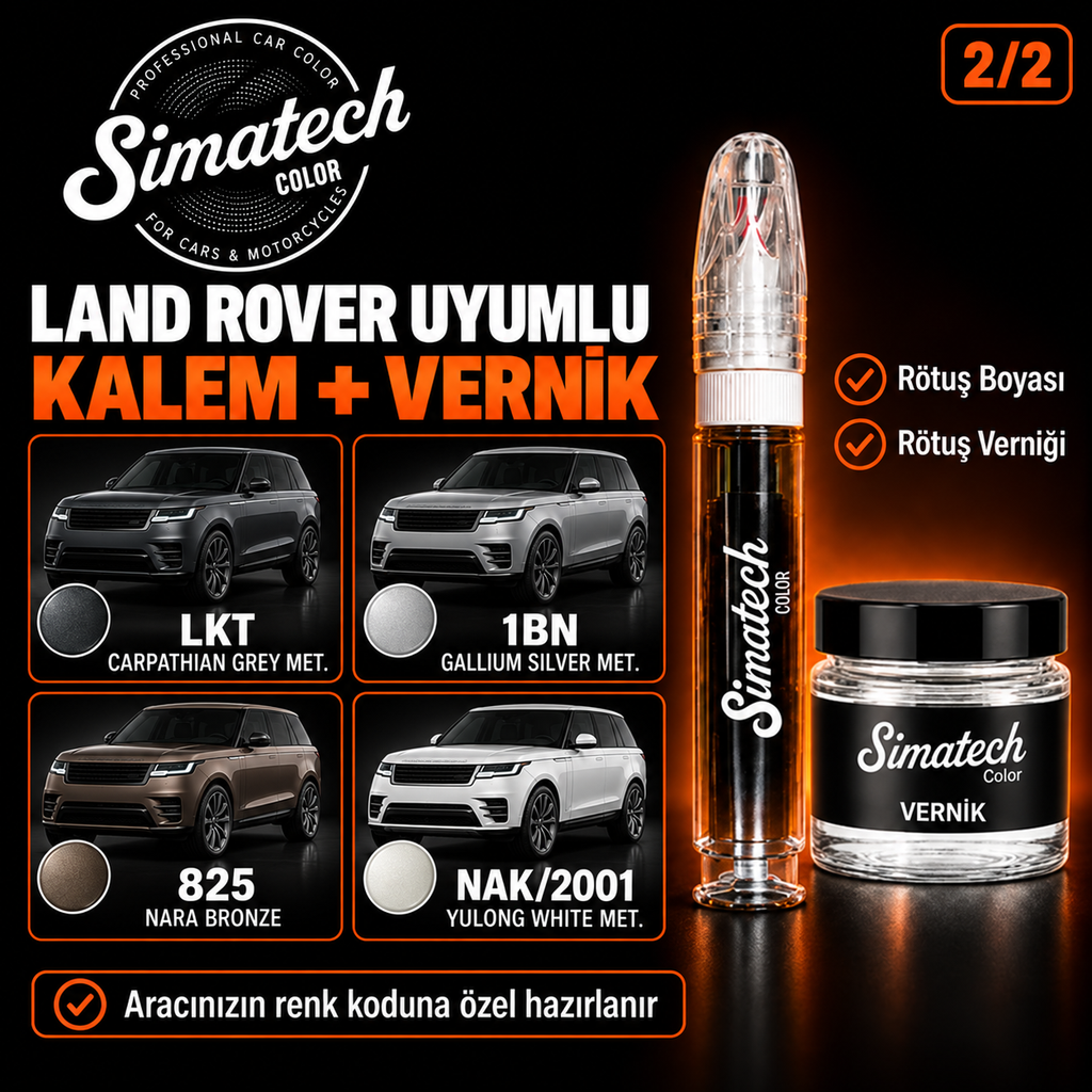SimatechColor Land Rover Uyumlu Rötuş Kalemi + Vernik