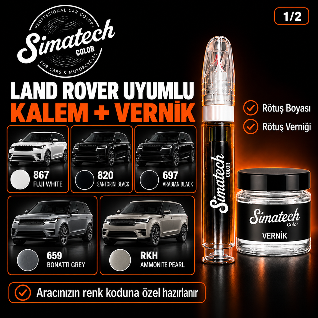 SimatechColor Land Rover Uyumlu Rötuş Kalemi + Vernik