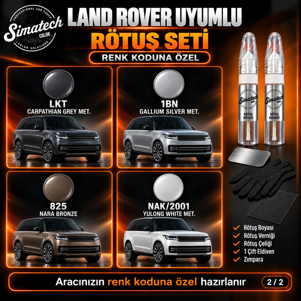 SimatechColor Land Rover Uyumlu Kalem Set Çizik Giderici