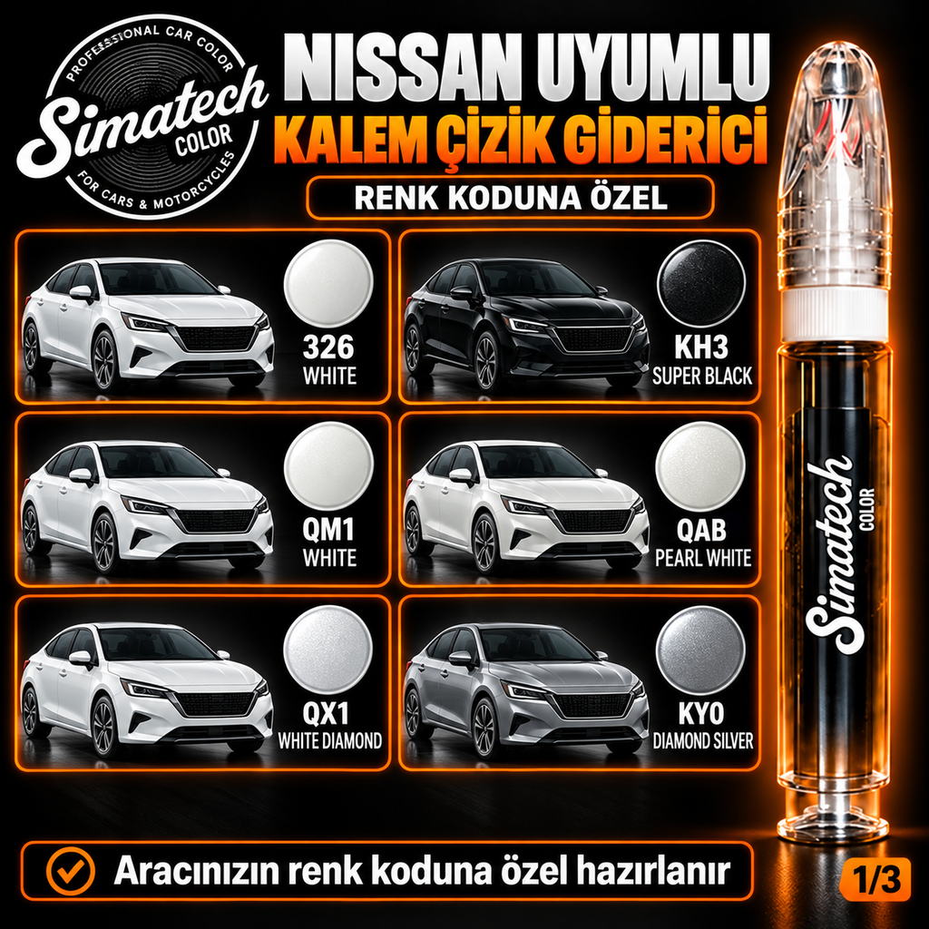 SimatechColor Nissan Uyumlu Kalem Çizik Giderici