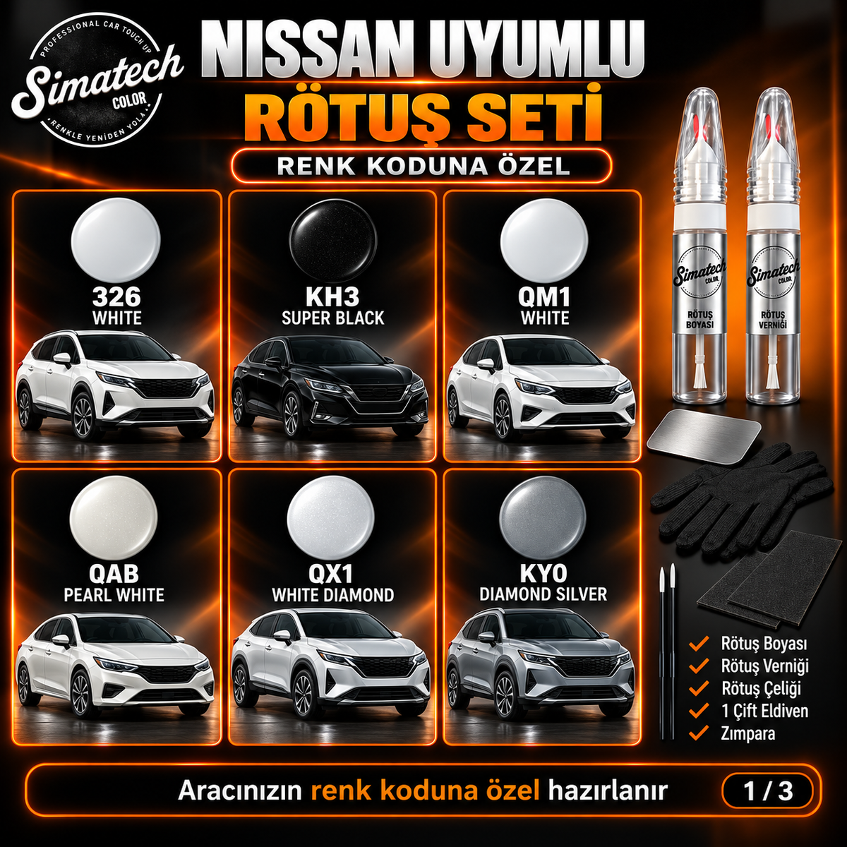 SimatechColor Nissan Uyumlu Big Boss Box Rötuş Seti