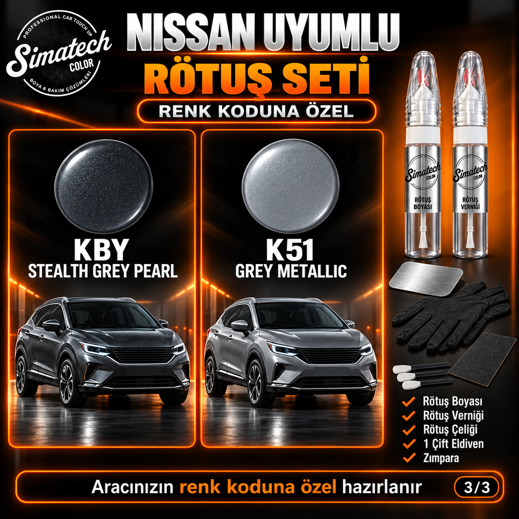SimatechColor Nissan Uyumlu Kalem Set Çizik Giderici