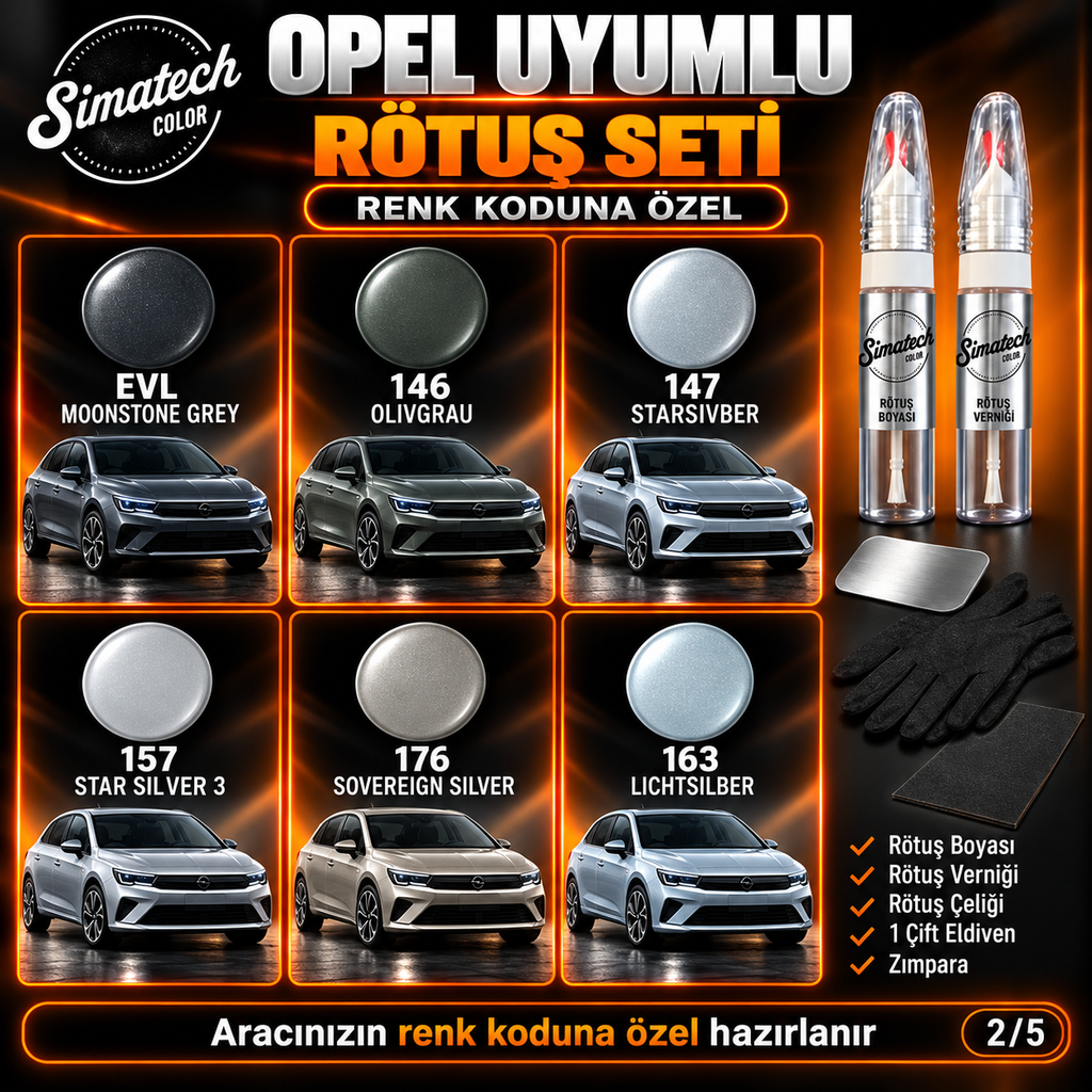 SimatechColor Opel Uyumlu Big Boss Box Rötuş Seti