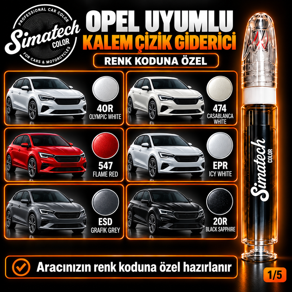 SimatechColor Opel Uyumlu Kalem Çizik Giderici