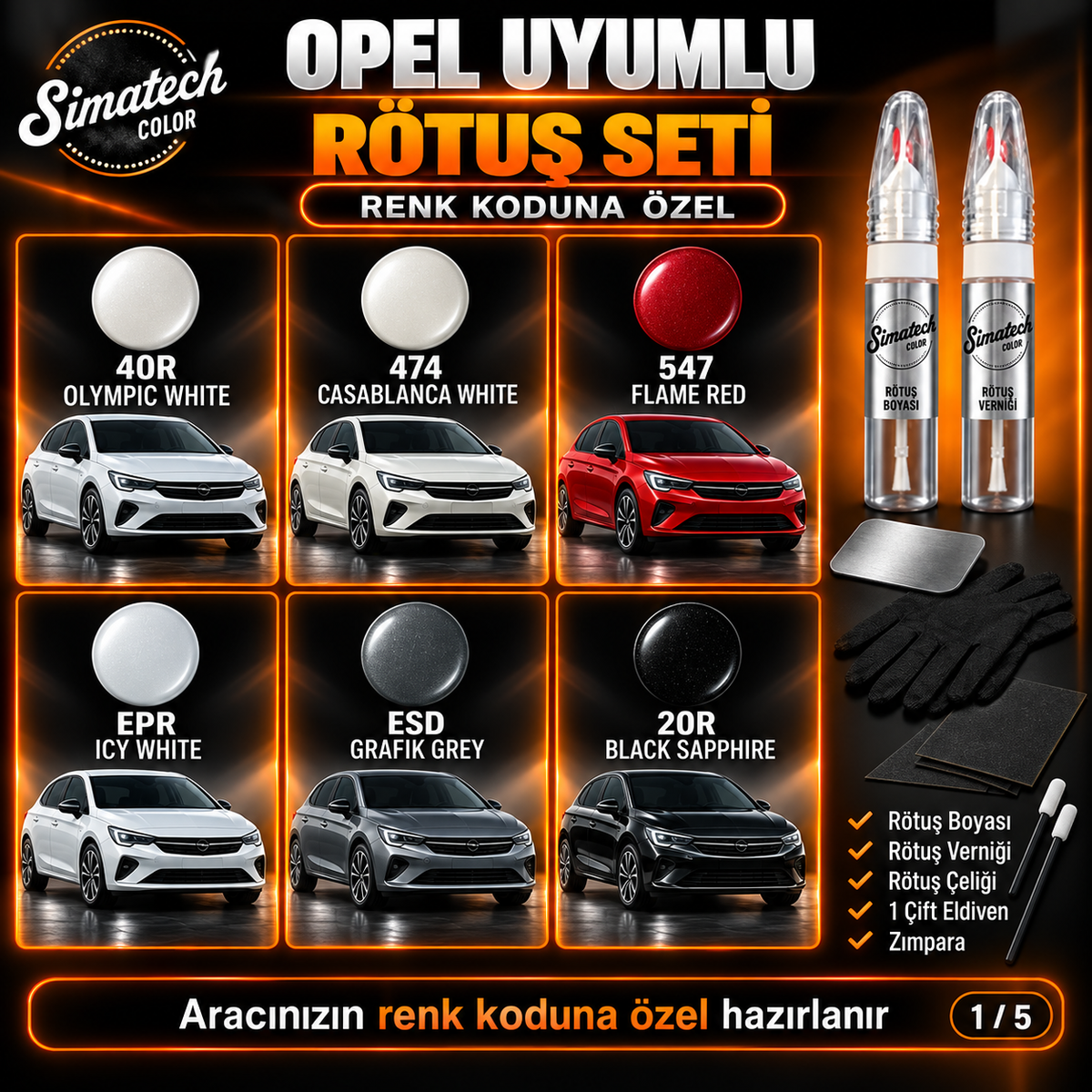 SimatechColor Opel Uyumlu Big Boss Box Rötuş Seti