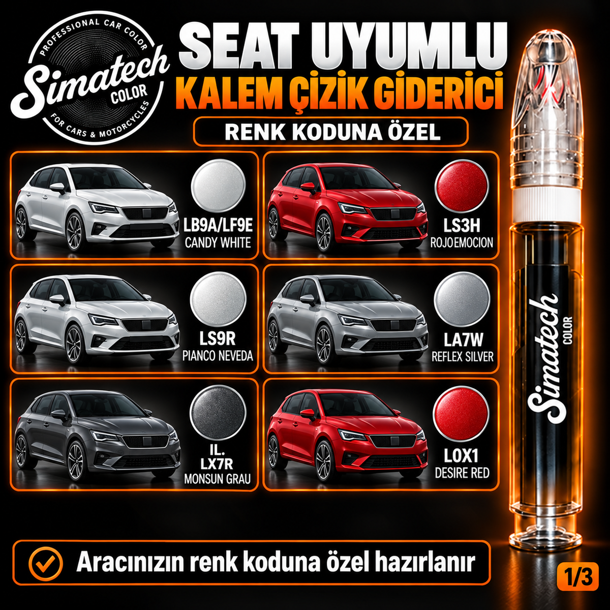 SimatechColor Seat Uyumlu Kalem Çizik Giderici