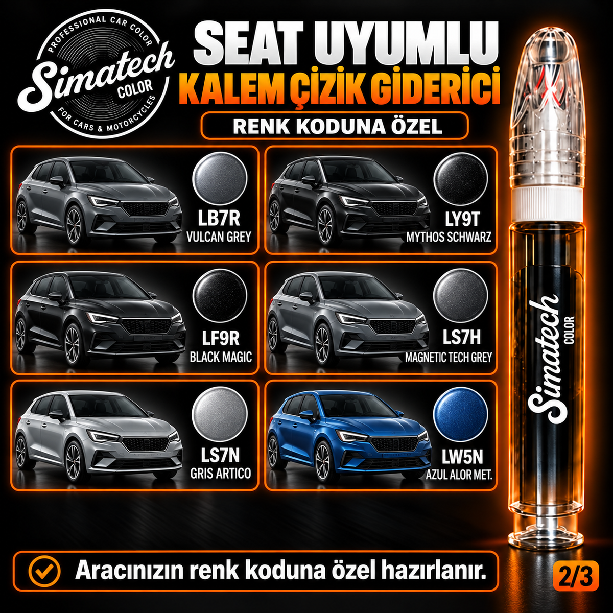 SimatechColor Seat Uyumlu Kalem Çizik Giderici