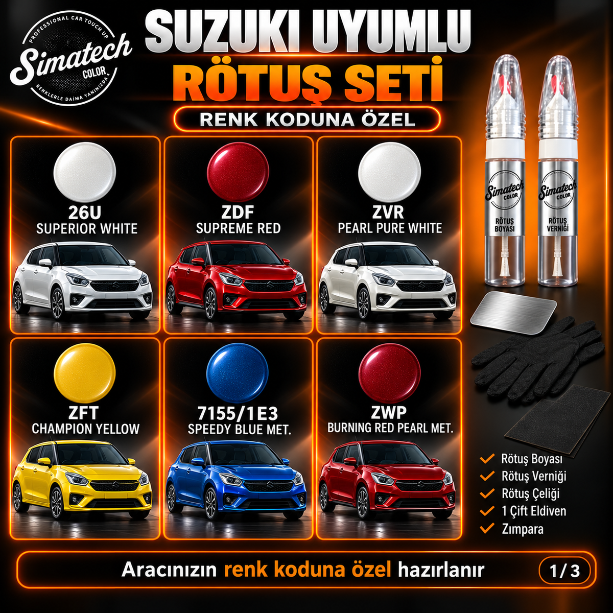 SimatechColor Suzuki Uyumlu Big Boss Box Rötuş Seti
