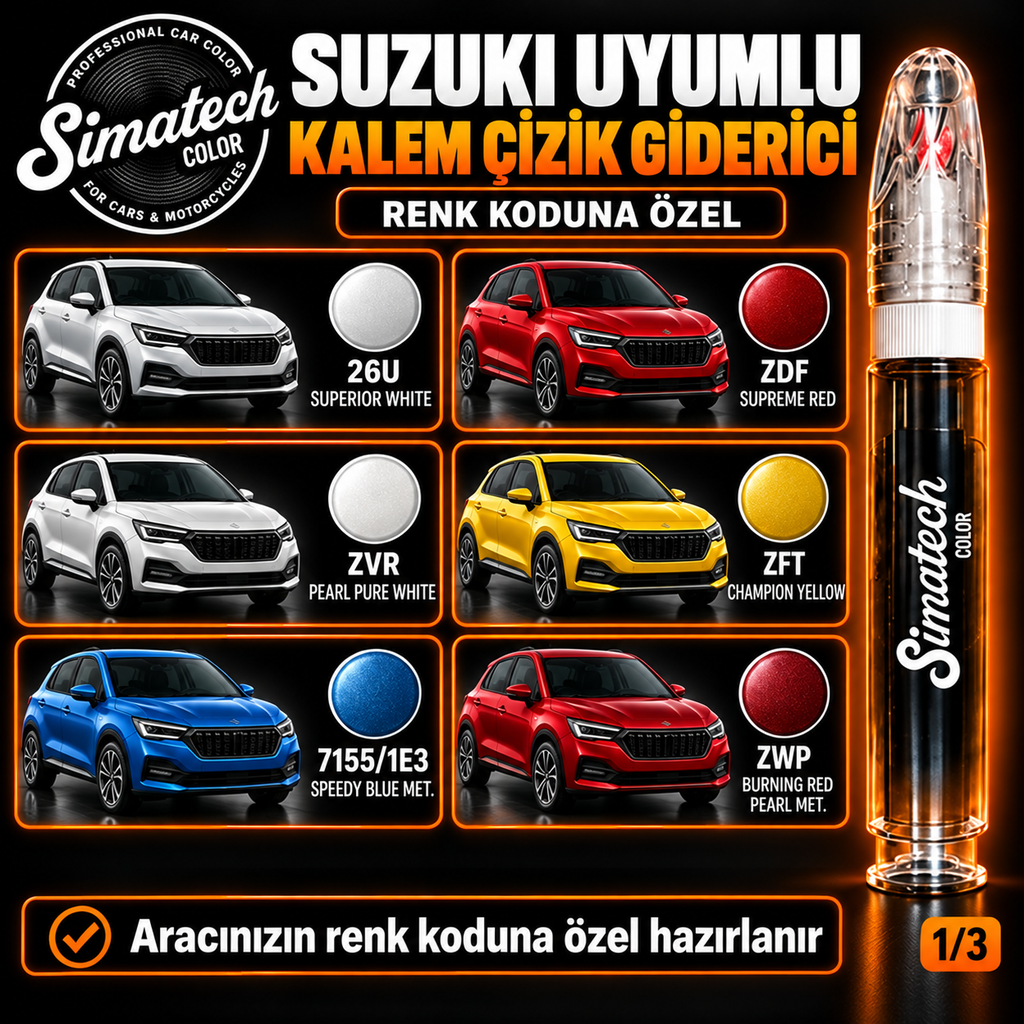 SimatechColor Suzuki Uyumlu Kalem Çizik Giderici