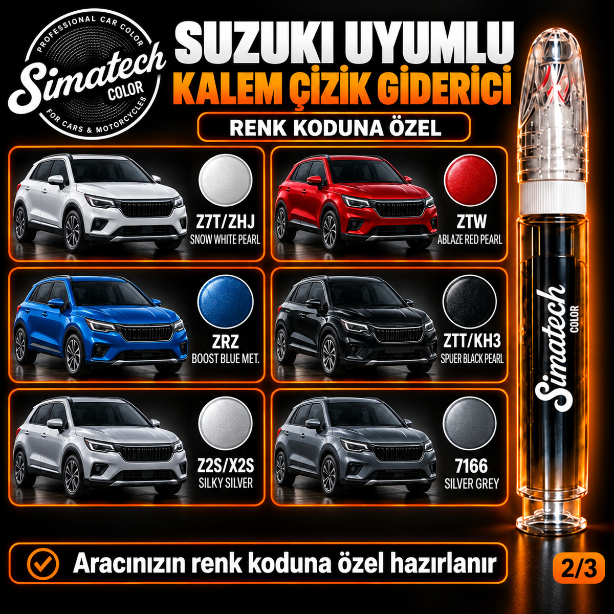 SimatechColor Suzuki Uyumlu Kalem Çizik Giderici