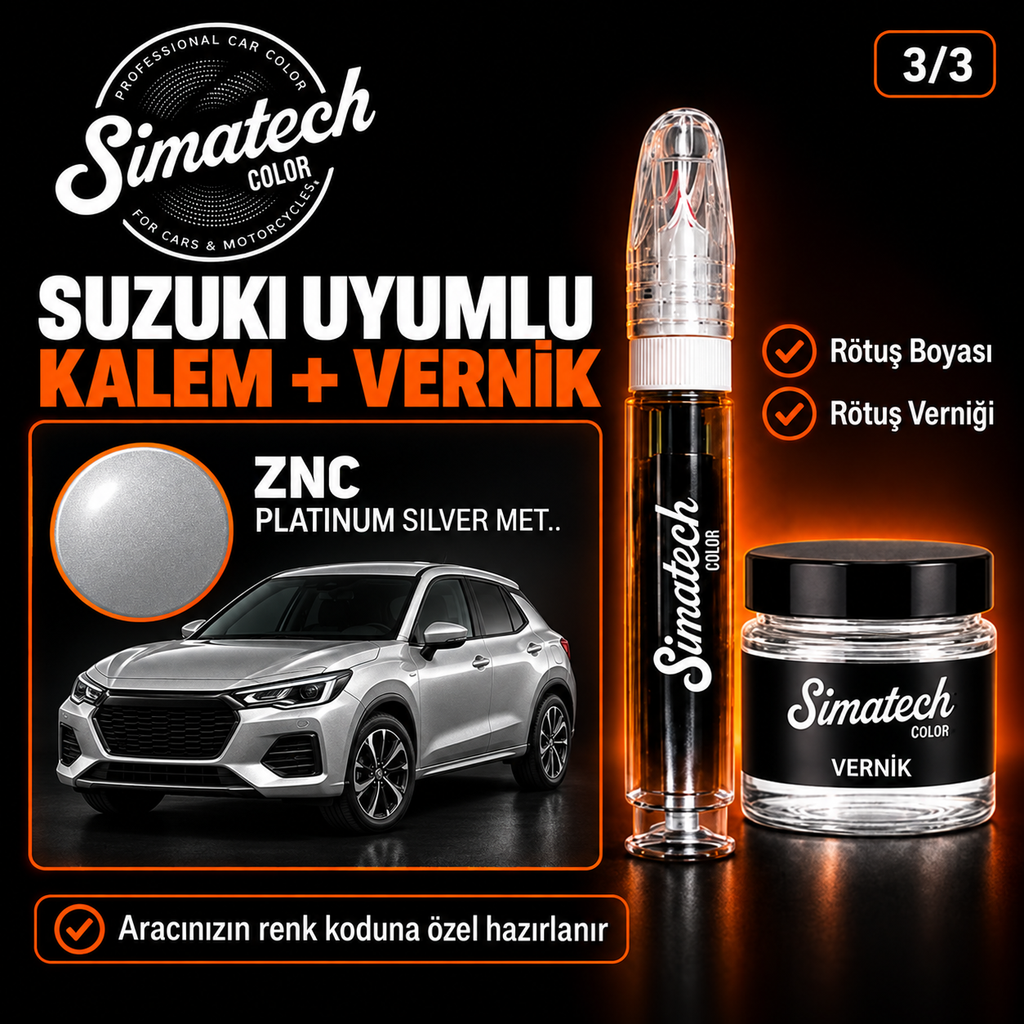 SimatechColor Suzuki Uyumlu Rötuş Kalemi + Vernik