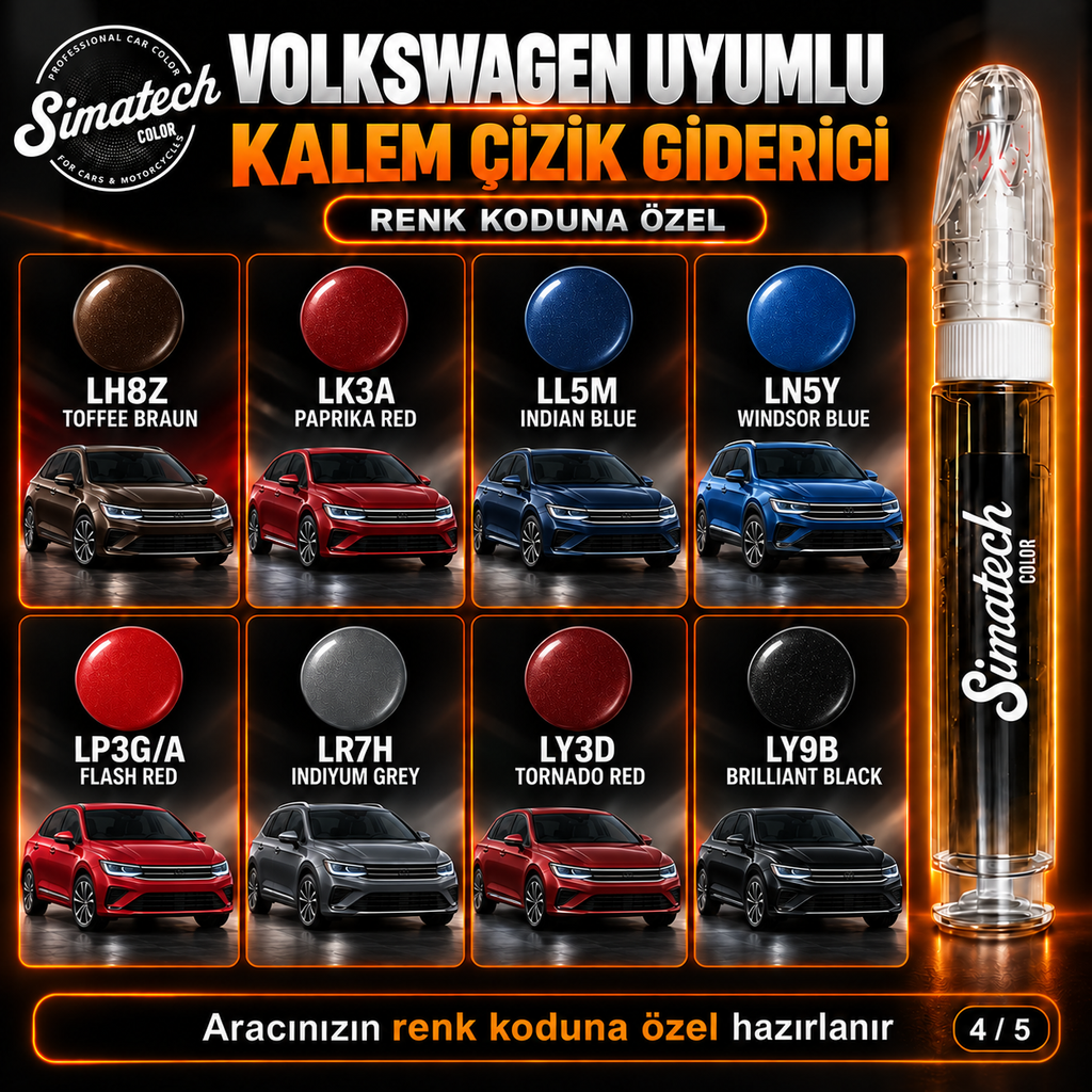 SimatechColor Volkswagen Uyumlu Çizik Giderici Rötuş Kalemi