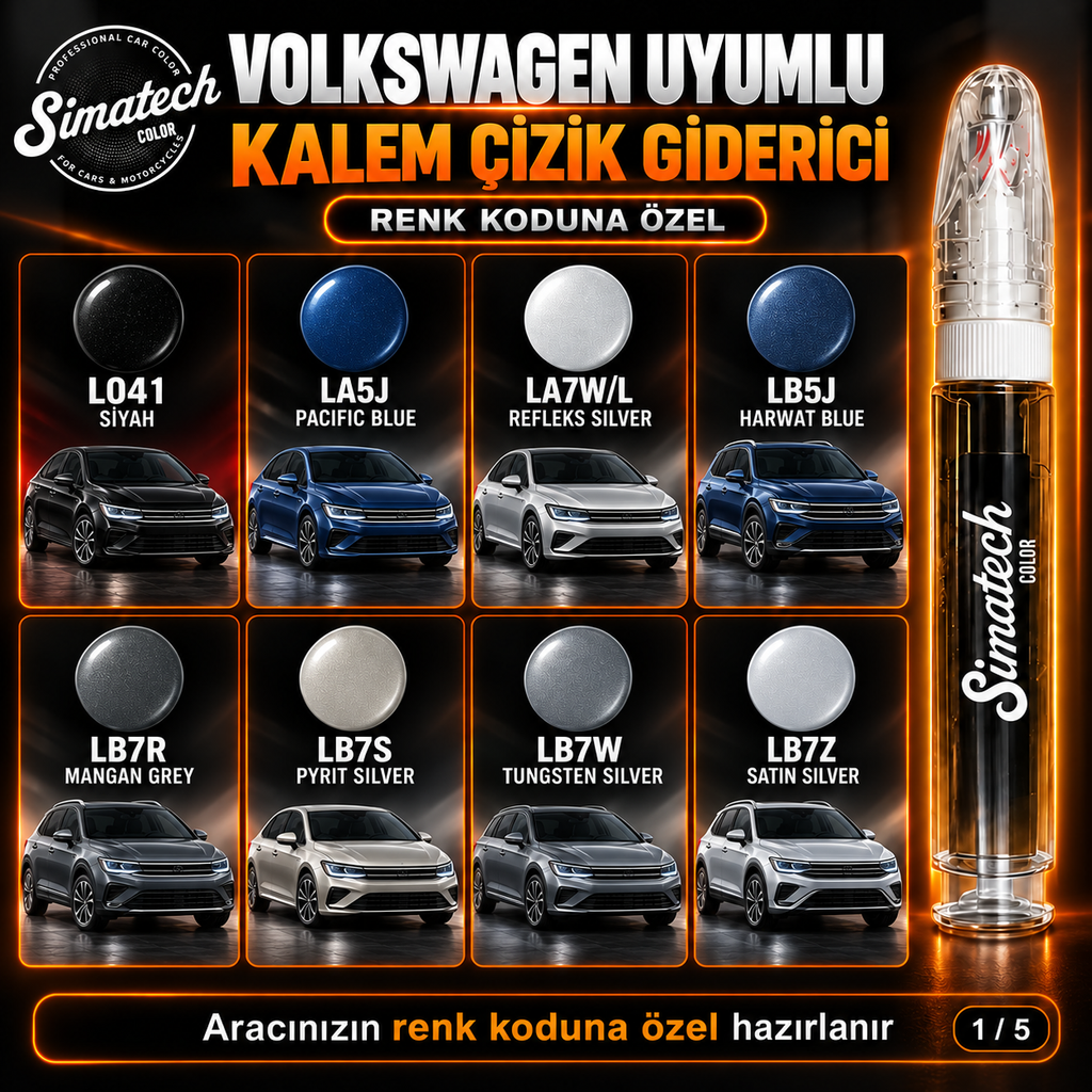 SimatechColor Volkswagen Uyumlu Çizik Giderici Rötuş Kalemi