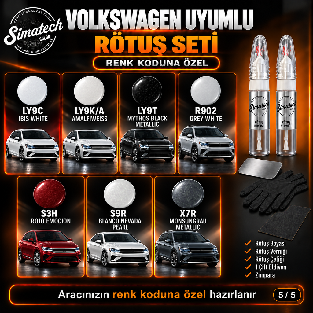 SimatechColor Volkswagen Uyumlu Big Boss Box Rötuş Seti