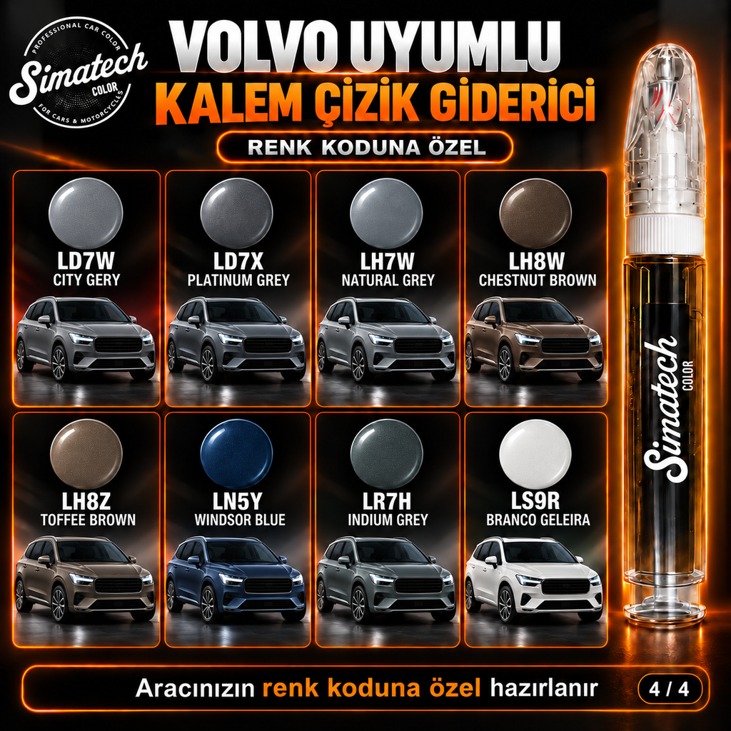 SimatechColor Volvo Uyumlu Çizik Giderici Rötuş Kalemi