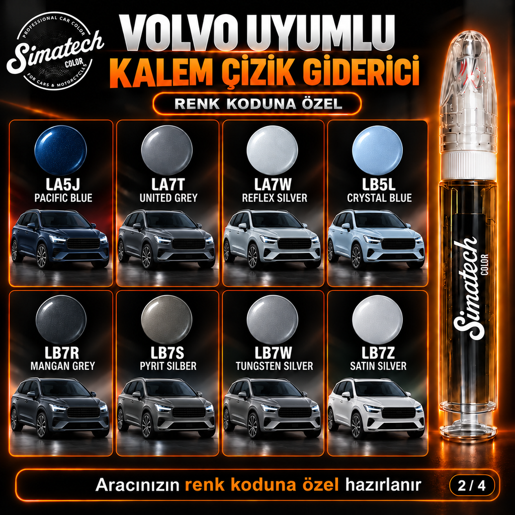 SimatechColor Volvo Uyumlu Çizik Giderici Rötuş Kalemi