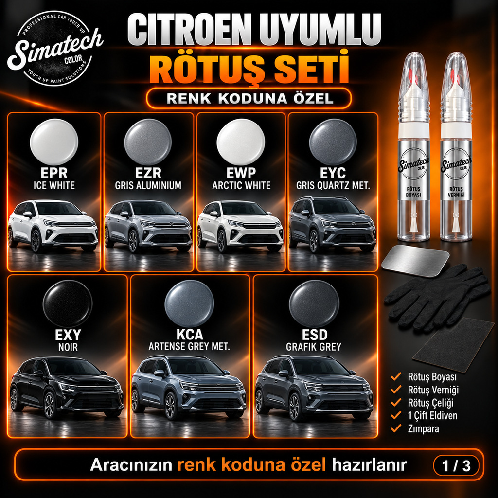 SimatechColor Citroen Uyumlu Big Boss Box Rötuş Seti