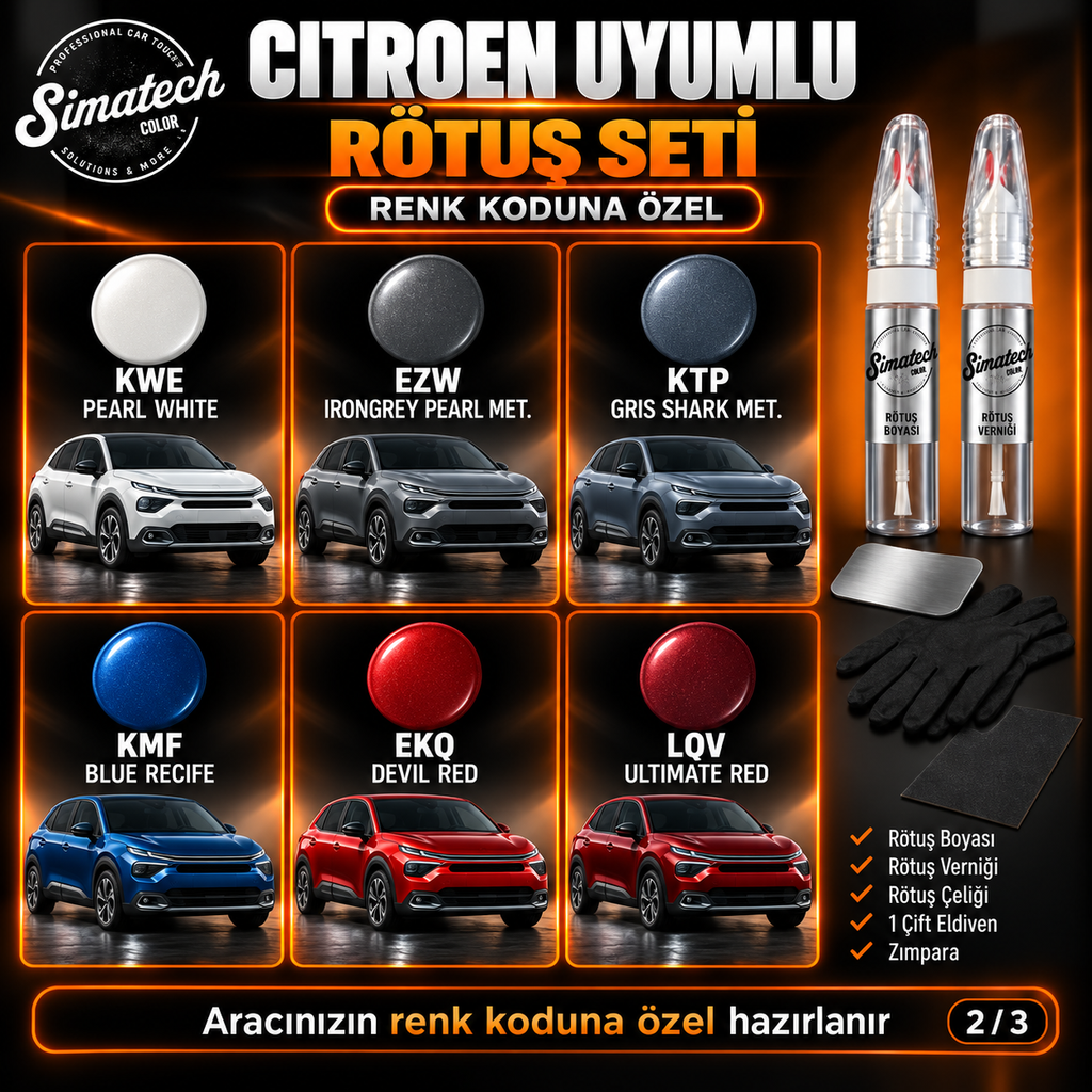 SimatechColor Citroen Uyumlu Big Boss Box Rötuş Seti