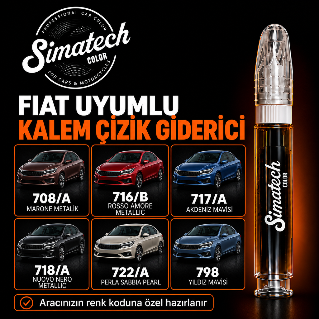 SimatechColor Fiat Uyumlu Çizik Giderici Rötuş Kalemi