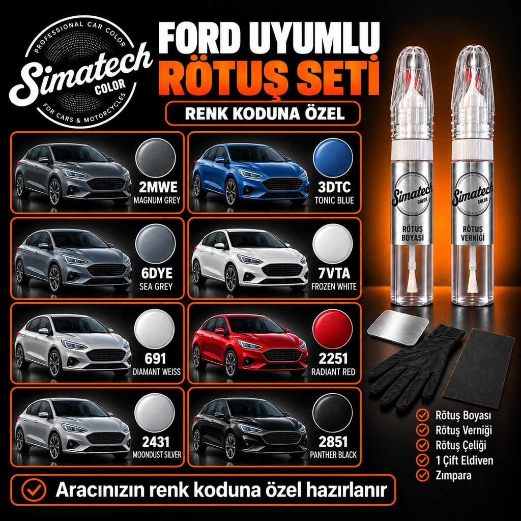 SimatechColor Ford Uyumlu Big Boss Box Rötuş Seti