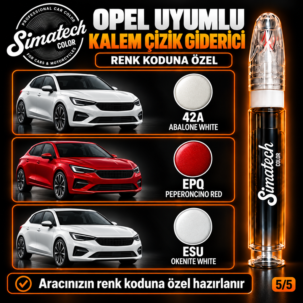 SimatechColor Opel Uyumlu Kalem Çizik Giderici