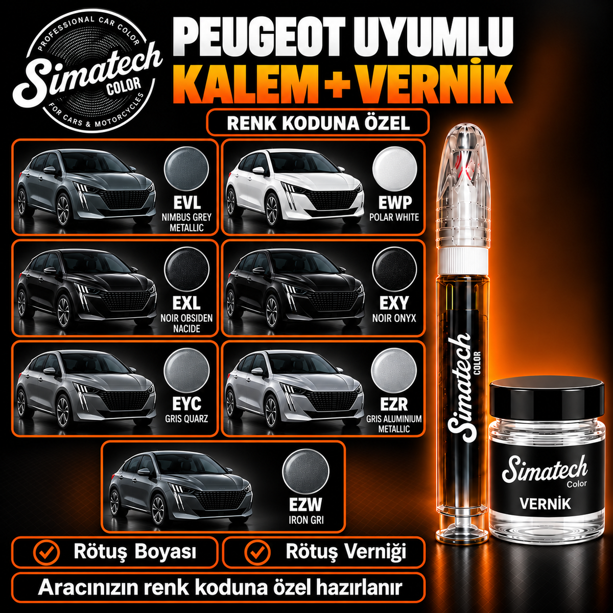 Peugeot LQV ULTIMATE RED METALLIC rötuş boyası paketleri