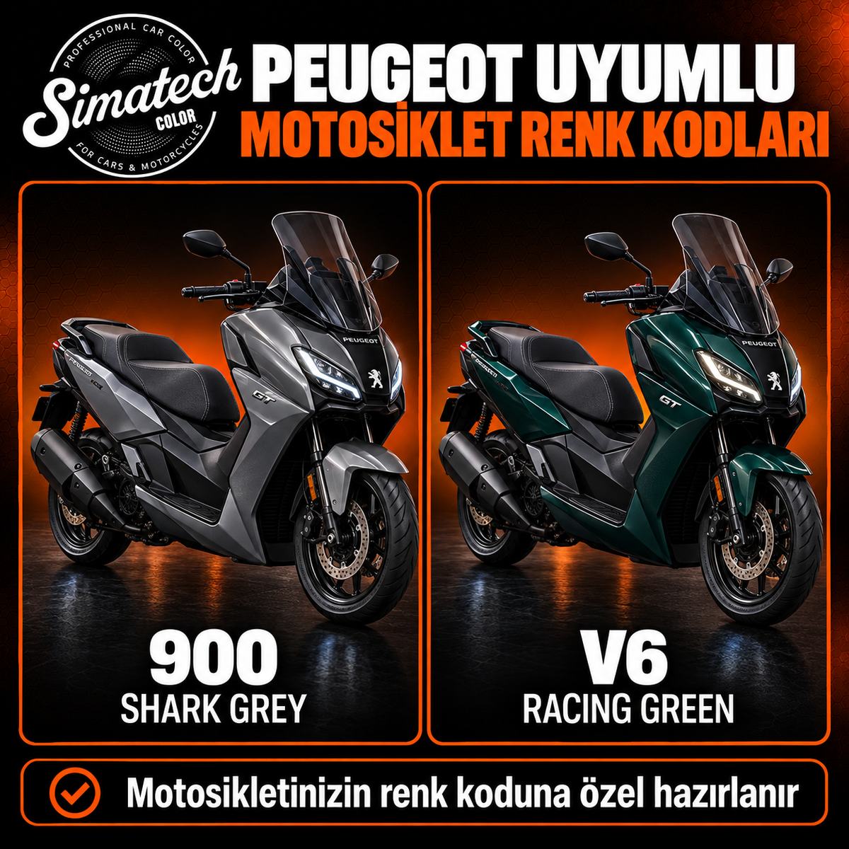 Peugeot V6 - RACING GREEN  rötuş boyası paketleri