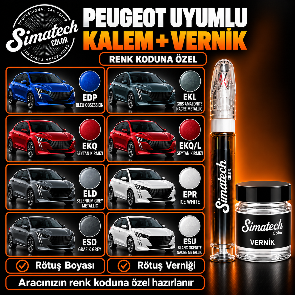 Peugeot LQV ULTIMATE RED METALLIC rötuş boyası paketleri