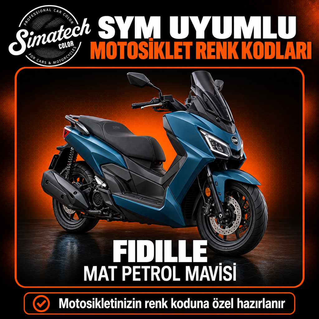 SYM FIDILLE - MAT PETROL MAVİSİ  rötuş boyası paketleri