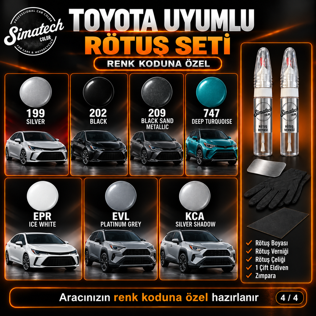 SimatechColor Toyota Uyumlu Big Boss Box Rötuş Seti