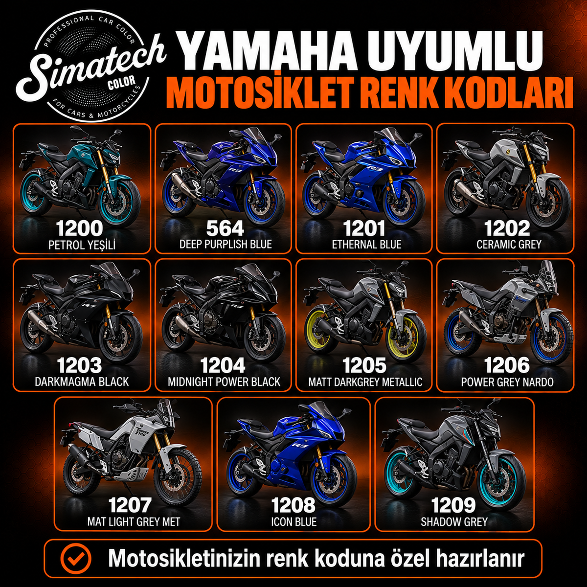 Yamaha 564 - DEEP PURPLISH BLUE  rötuş boyası paketleri
